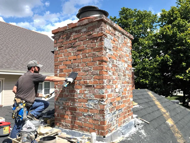 Completed chimney rebuild by Garden Grove Chimney Sweep in Garden Grove, CA