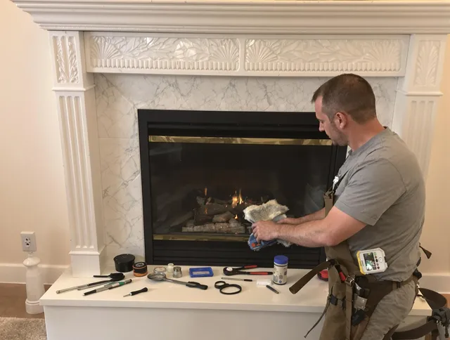 Garden Grove Chimney Sweep performing fireplace maintenance in Garden Grove, CA
